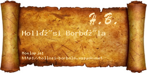 Hollósi Borbála névjegykártya