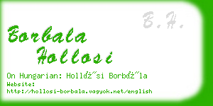 borbala hollosi business card